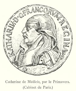 Catherine de Medici, par le Primavera, Cabinet de Paris (gravyr) av Italian School