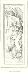 Samling av Florens, Academy of Fine Arts, Annunciation, av Filippo Lippi (gravyr) av Italian School
