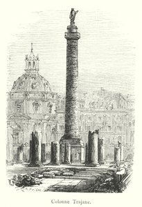 Trajanus kolumn (gravyr) av Italian School
