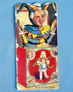Omslag till ABC-alfabetsbok, illustrerad barnbok, utgiven av bröderna Tensi, Milano, Italien, 1900-talet av Italian School