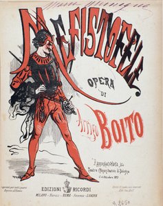 Omslag till partitur av Mefistofele-operan av Arrigo (Enrico) Boito av Italian School