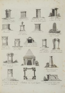 Motiv för trädgårdsprydnader, från A Compendium of Drawings, av J.G. Grohmann, publicerad 1805 av Italian School