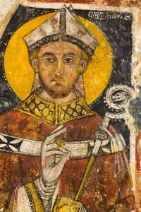 Detalj av triptyken föreställande San Cataldo, katedralens krypta av Italian School