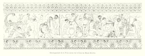 Utveckling av Friesland runt Kirchermuseets cistus (gravyr) av Italian School