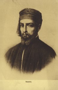 Donatello, italiensk målare och skulptör (litografi) av Italian School