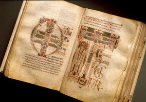 Dubbelsida av ett liturgiskt manuskript från 1000-talet. (Ms.B 8, folii 170v. 171r.) Från Sant