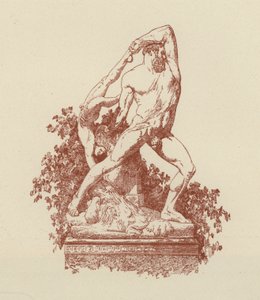 Herkules och Lica av Canova (litografi) av Italian School