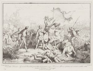 Ermolao Donato och Gerardo Dandolo övervakare av armén mot Francesco Sforza ... (gravyr) av Italian School