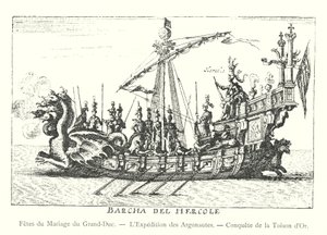 Högtider för storhertigens bröllop, Argonauternas expedition, Erövringen av det gyllene skinnet (gravyr) av Italian School