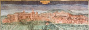 Fiorano modenese, Spezzano slott , Utsiktens sal: Utsikt över Sassuolo av Italian School