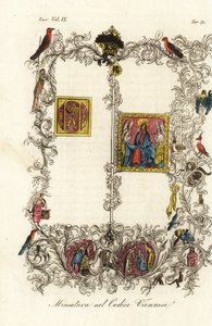 Första sidan av den berömda Wien Codex of the Golden Bull av Italian School