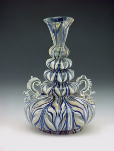 Flames flaska, venetiansk (blåst glas)