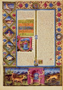 Fol.25v Öppning av Jeremias bok, från Borso d