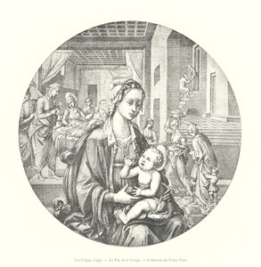 Fra Filippo Lippi, Jungfruns liv, Pitti Palace Collection (gravyr) av Italian School