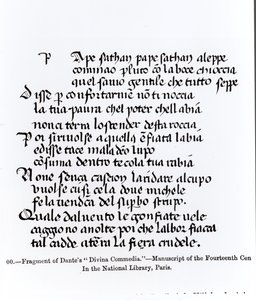 Fragment av Dantes (1265-1321) 