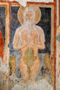 Fresko - Sankt Onofrius eremiten av Italian School