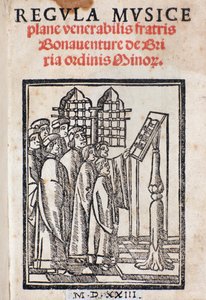 Frontispice från Regula musica av Bonaventura da Brescia (c. 1452-c. 1517) av Italian School