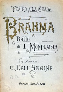 Frontispice av Brahma-balett av Monplaisir och dell