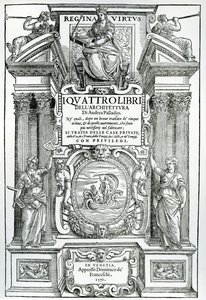 Frontispice till fyra böcker om arkitektur av Andrea Palladio, 1570 av Italian School