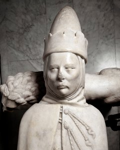 Begravningsmonument för den första dogen av Genua Simone Boccanegra (marmorskulptur av Italian School