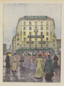 G Hermann (färg litho) av Italian School