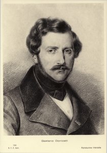 Gaetano Donizetti, italiensk kompositör (1797-1848) av Italian School