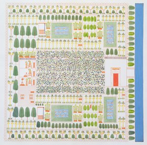 Garden of a High Ranking Egyptian Dignitary, från Monuments of Egypt and Nubia av Ippolito Rossellini (1800-43), publicerad 1834