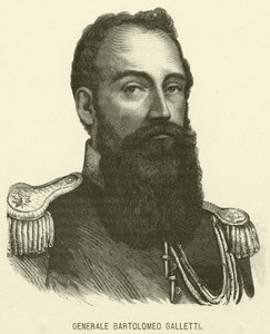 General Bartolomeo Galletti (gravyr) av Italian School