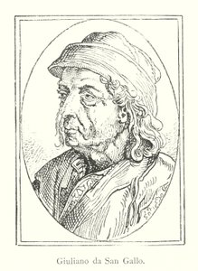 Julian av St. Gallen (gravyr) av Italian School