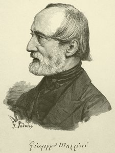 Giuseppe Mazzini (gravyr) av Italian School
