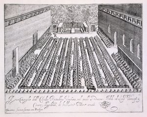 Venetianska republikens stora råd vid session, 1876 av Italian School