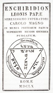Grimoire av påven Leo III av Italian School