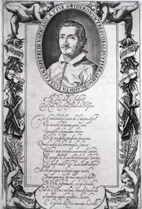 Hieronymus Frescobaldi, graverad av Christian Sas av Italian School