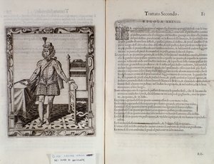 Hur man dansar capriola Dubbelsida av Le Gratie dAmore (Le Grazie dAmore) av den italienska dansaren Cesare Negri kallad Il Trombone (1536-1604), fördrag om dans av Italian School