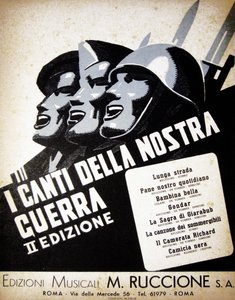 I Canti Della Nostra Guerra", Fascistisk italiensk sångbok av Italian School