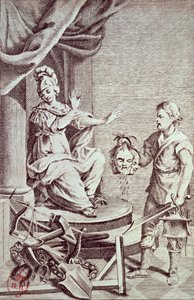 Illustration från "Of Crimes and Punishments" av Cesare Bonesana (1738-94) Marquis de Beccaria av Italian School