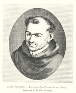 Jacopo Passavanti, faksimil av ett 1500-talsporträtt, lånad från British Museum (gravyr) av Italian School