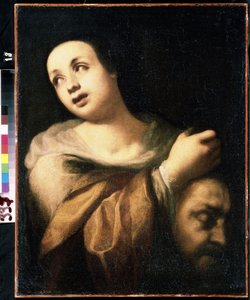 ""Judith presenterar huvudet av Holofernes"" (Judith med huvudet av Holofernes) Målning av den italienska skolan på 1600-talet Mikhail Kroshitsky konstmuseum, Sevastopol (Sevastopol) Ukraina av Italian School