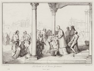 The Charity of S Lorenzo Giustiniani av Italian School