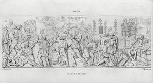 La Colonna Trajana, Trajanus kolumn (gravyr) av Italian School