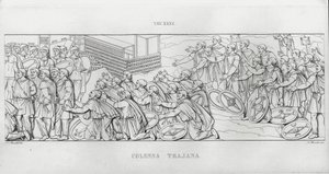 La Colonna Trajana, Trajanus kolumn (gravyr) av Italian School
