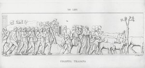 La Colonna Trajana, Trajanus kolumn (gravyr) av Italian School