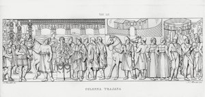 La Colonna Trajana, Trajanus kolumn (gravyr) av Italian School