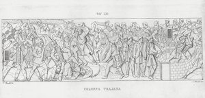La Colonna Trajana, Trajanus kolumn (gravyr) av Italian School