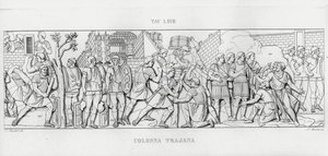 La Colonna Trajana, Trajanus kolumn (gravyr) av Italian School