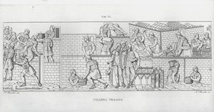La Colonna Trajana, Trajanus kolumn (gravyr) av Italian School