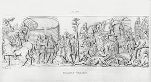La Colonna Trajana, Trajanus kolumn (gravyr) av Italian School