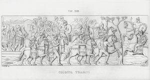 La Colonna Trajana, Trajanus kolumn (gravyr) av Italian School