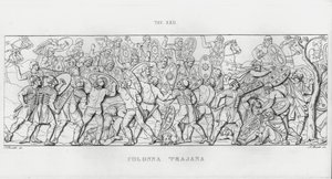 La Colonna Trajana, Trajanus kolumn (gravyr) av Italian School