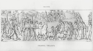 La Colonna Trajana, Trajanus kolumn (gravyr) av Italian School